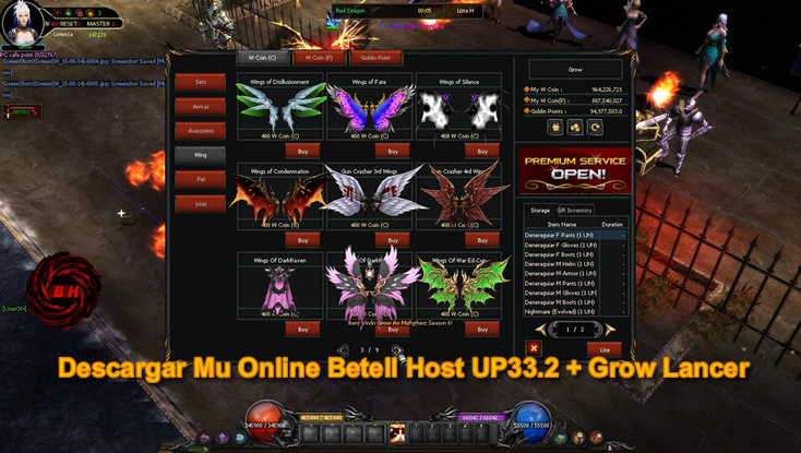 Descargar Mu Online Betell Host UP33.2 + Grow Lancer