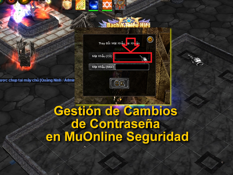 Gestión de Cambios de Contraseña en MuOnline Seguridad