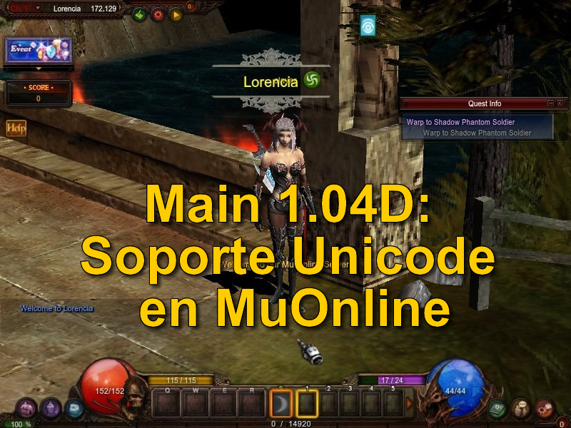 Main 1.04D: Soporte Unicode en MuOnline