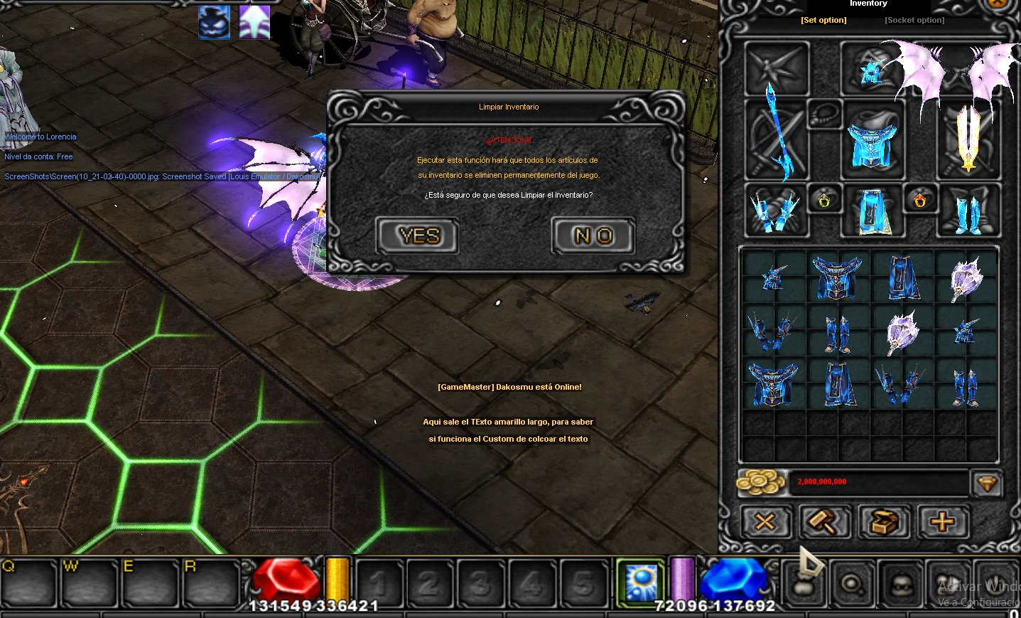 Implementación de Clear Inventory en Muemu Season 6