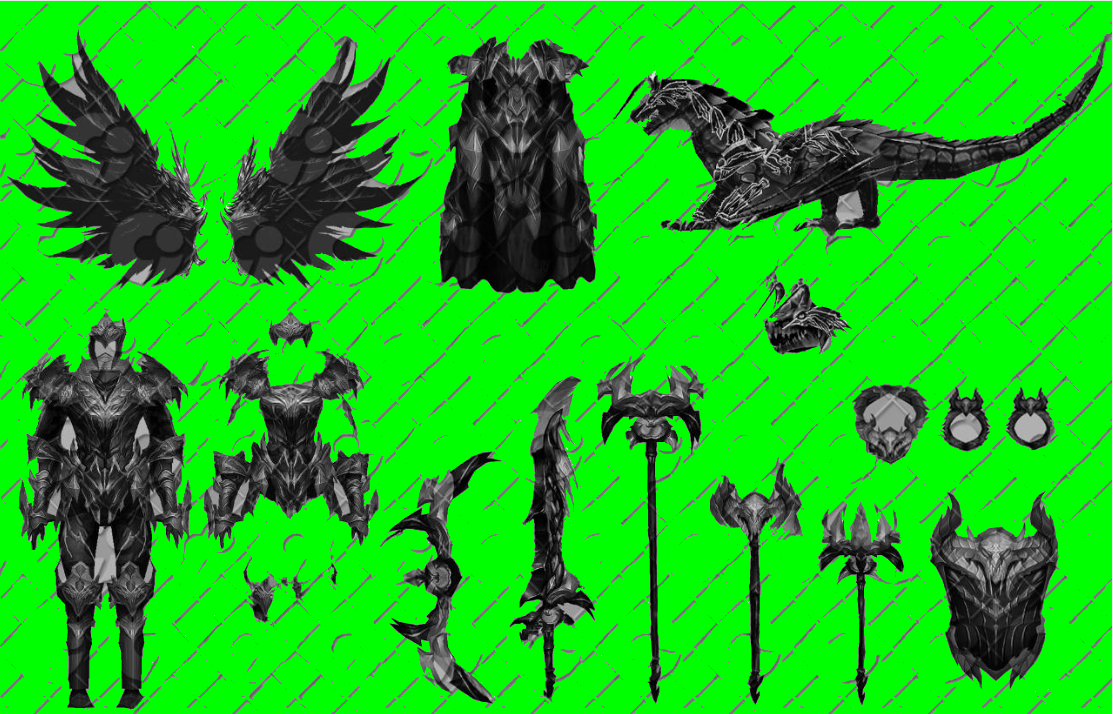 Mega KIT BLACK ANGEL + RENDER 2